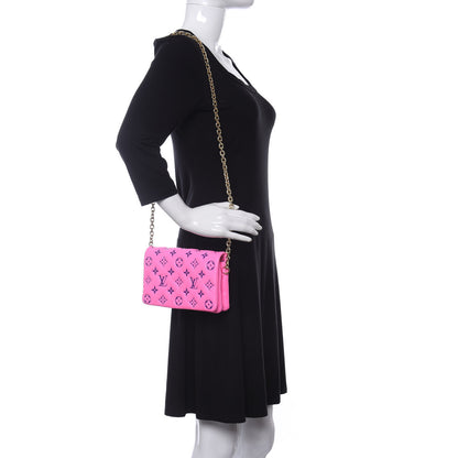 Louis Vuitton Lambskin Embossed Monogram Vuittamins Pochette Coussin Rose Violet 2 of 10