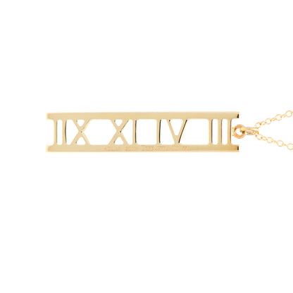 Tiffany 18K Yellow Gold Atlas Bar Pendant Necklace 3 of 3