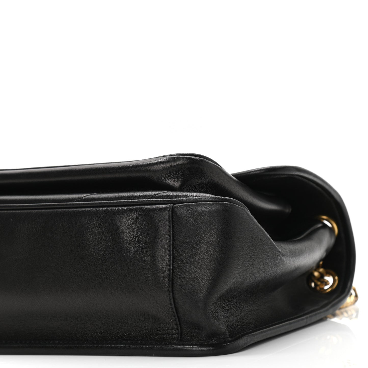 Lambskin Matelasse Monogram Medium Niki Chain Satchel Black