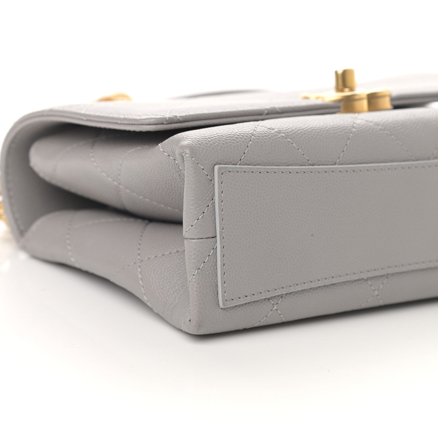 Chanel Caviar Quilted Mini Bracelet On Chain Flap Grey 9 of 10