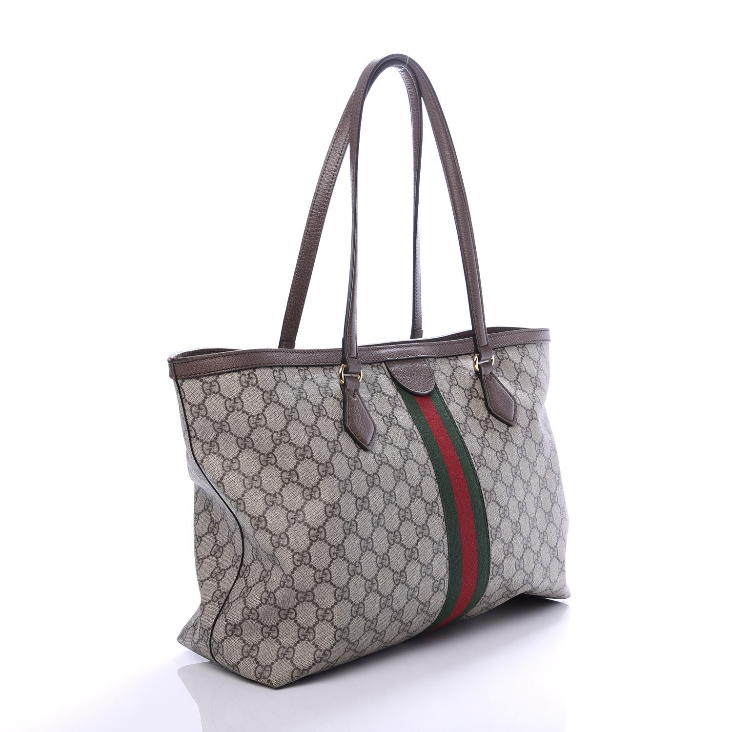 Gucci GG Supreme Monogram Medium Ophidia Shopping Tote Brown 3 of 10