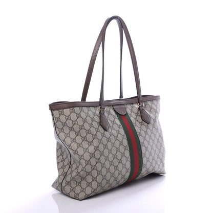 Gucci GG Supreme Monogram Medium Ophidia Shopping Tote Brown 3 of 10