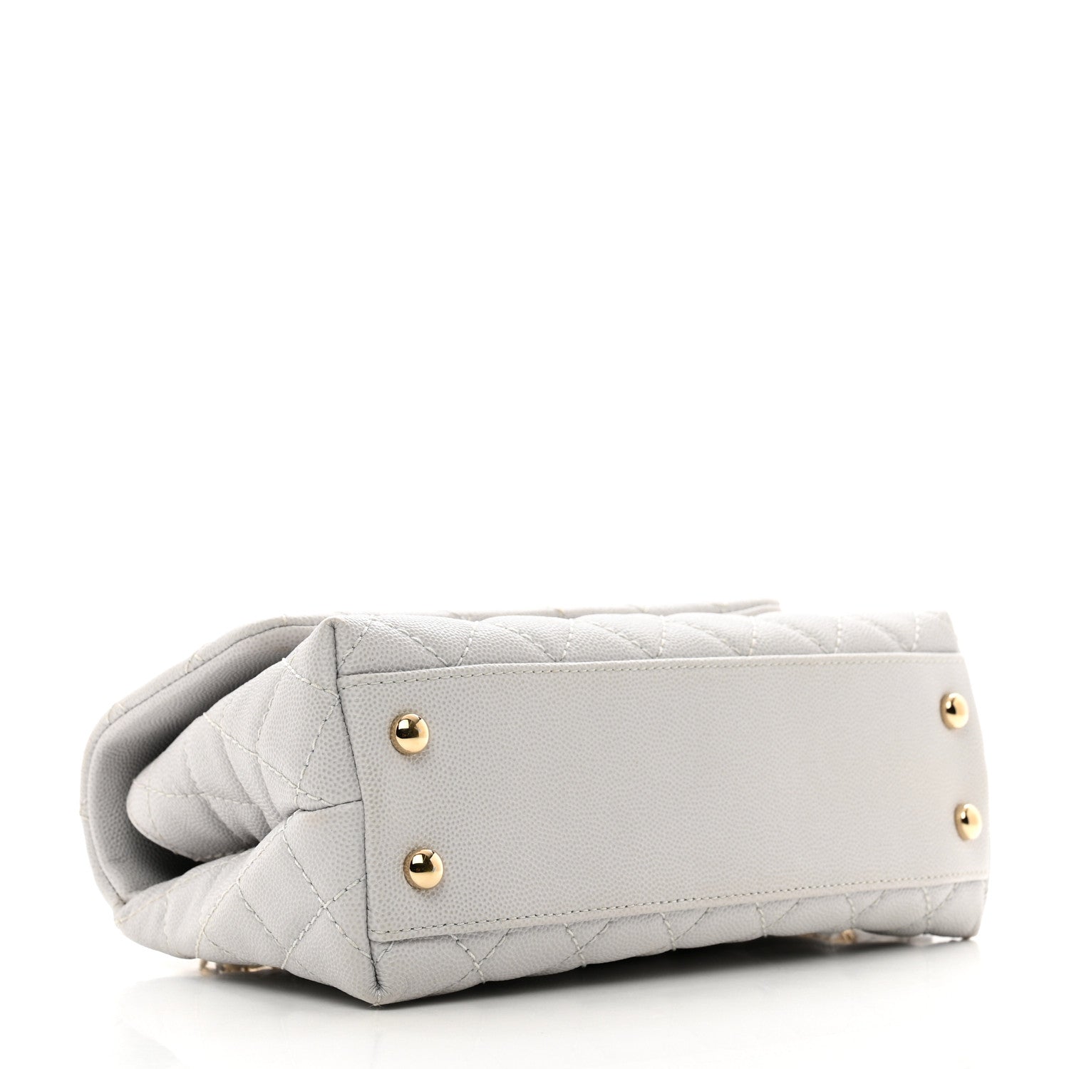 Chanel Caviar Quilted Mini Coco Handle Flap Light Grey 4 of 11