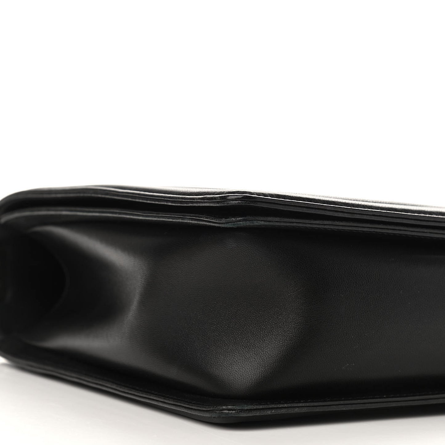 Lambskin Quilted Large Boy Flap Black