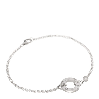 Cartier 18K White Gold Diamond LOVE Bracelet 1 of 4