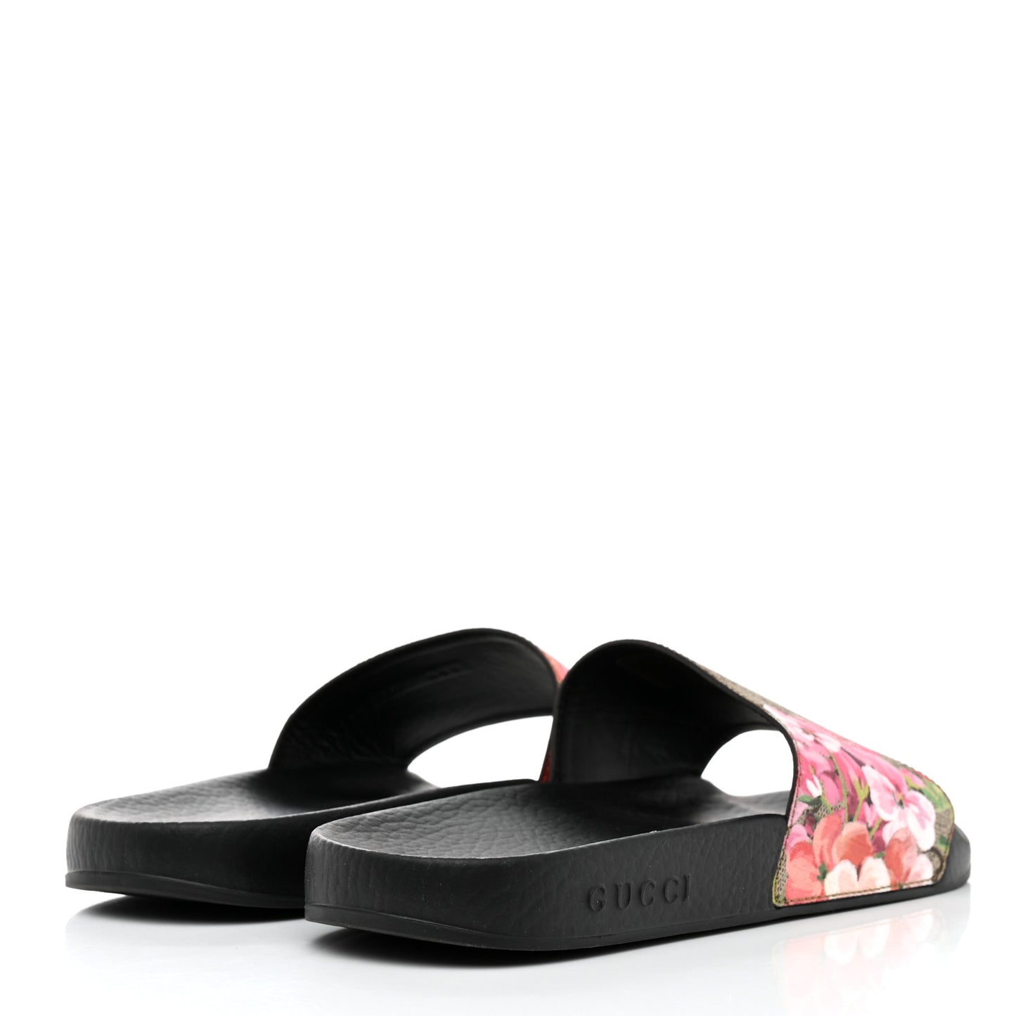 GG Supreme Monogram Blooms Slide Sandals 39 Beige Multicolor