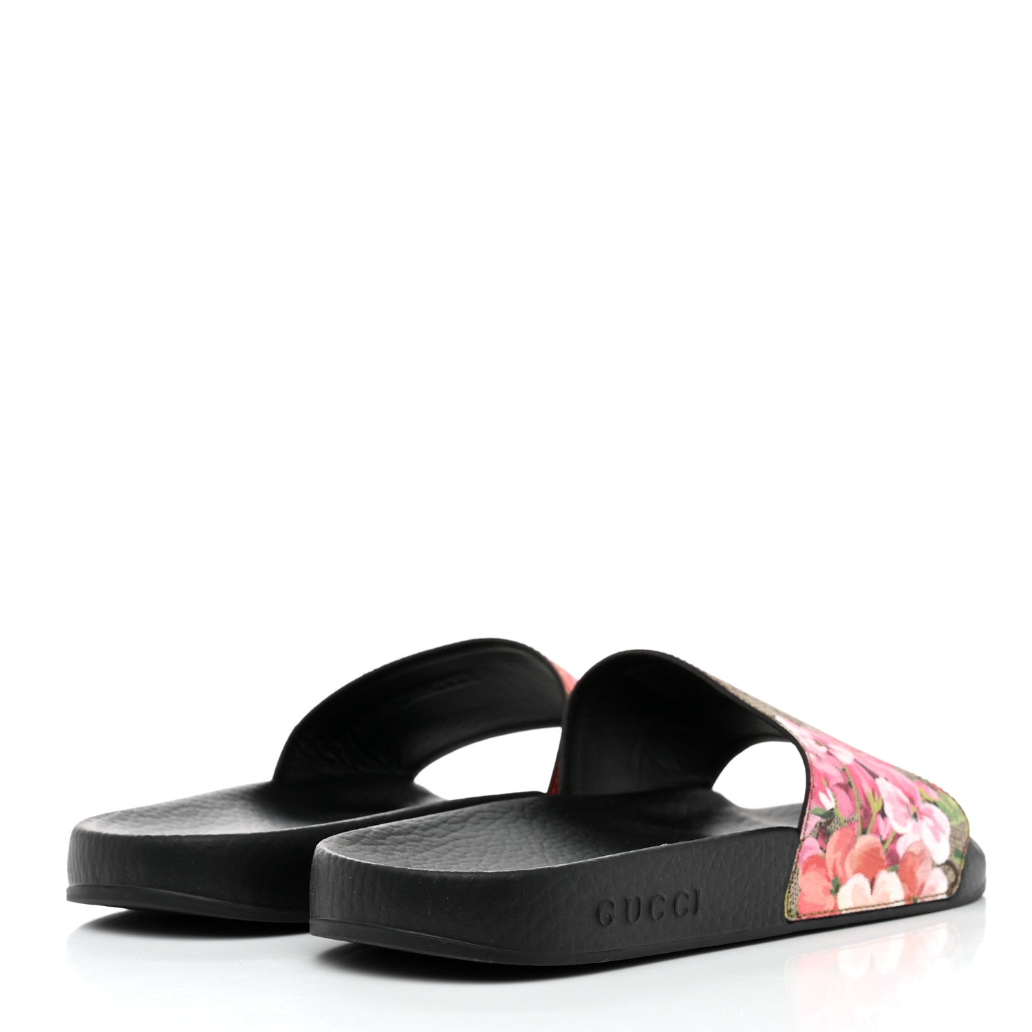 Gucci GG Supreme Monogram Blooms Slide Sandals 39 Beige Multicolor 4 of 8