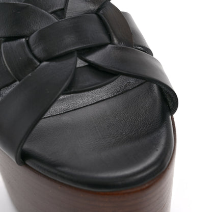 Saint Laurent Calfskin Betty 80 Tribute Sandals 37 Black 11 of 12