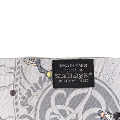 Hermes Silk Ex-Libris Les Parisie Twilly Gris Perle Jaune Soufre 3 of 4