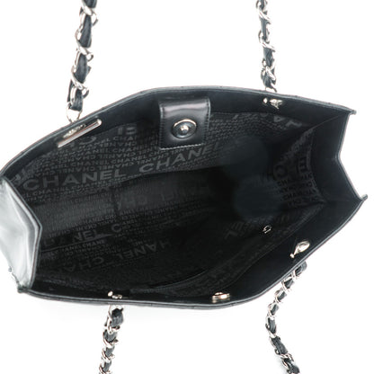 Chanel Lambskin Square Stitched Tote Black 5 of 9