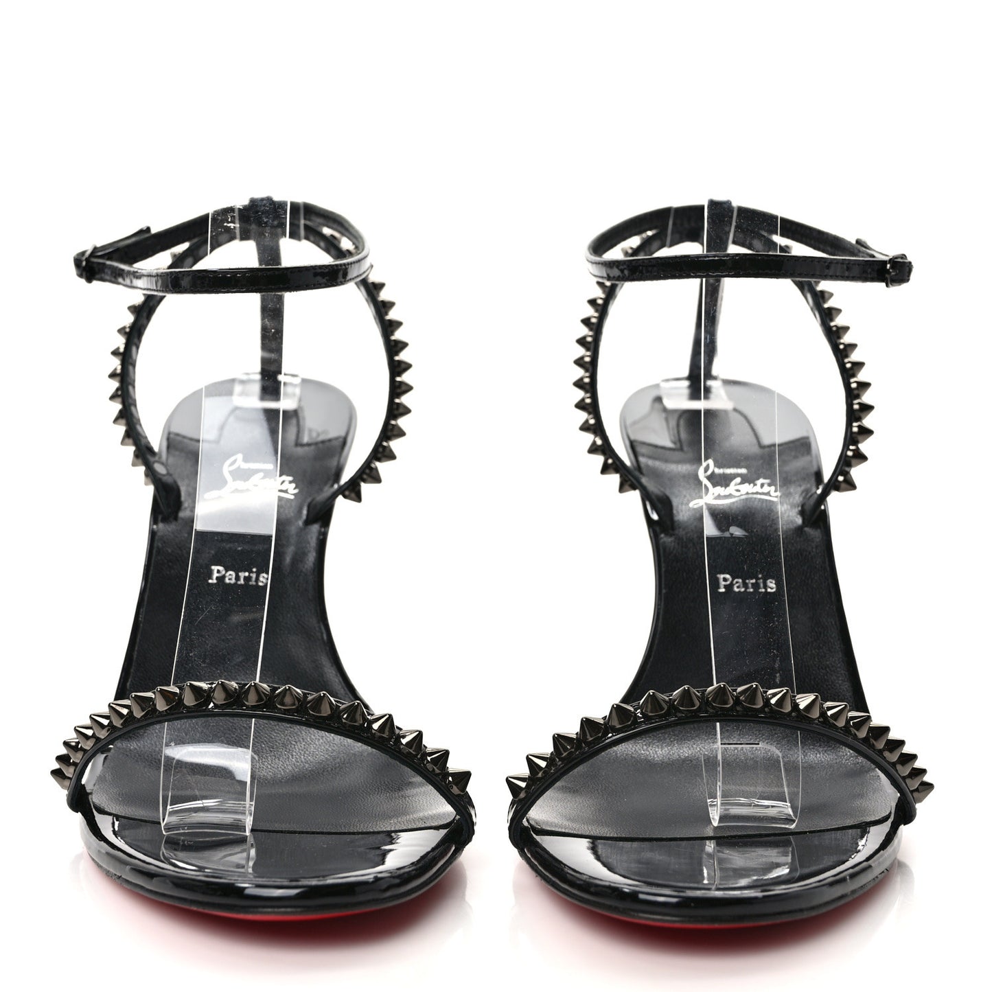 Patent Calfskin So Me Spike 85 Wedge Sandals 41 Black