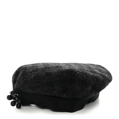 Chanel Cashmere Gripoix CC Beret M Black 3 of 7
