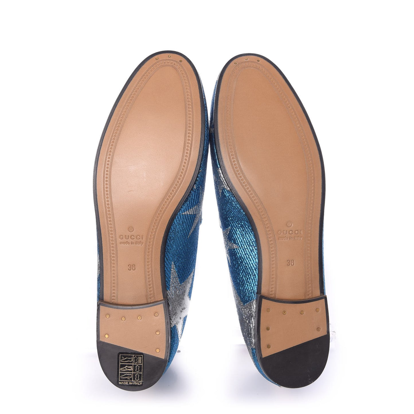 Lurex Calfskin Starry Sky Womens Jordaan Loafers 38 Bluette Silver