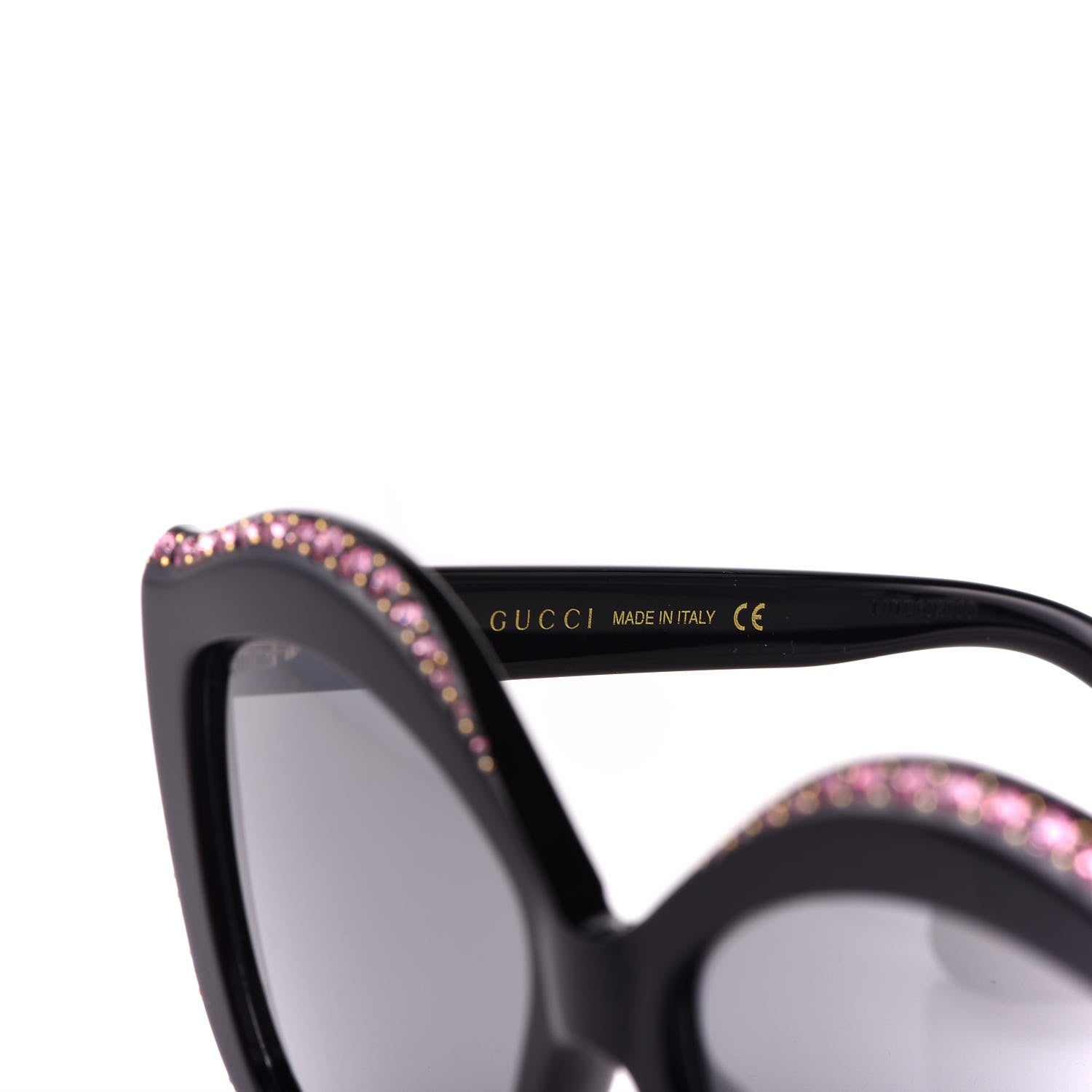 Gucci Crystal Cat Eye GG0118S Sunglasses Black 6 of 8