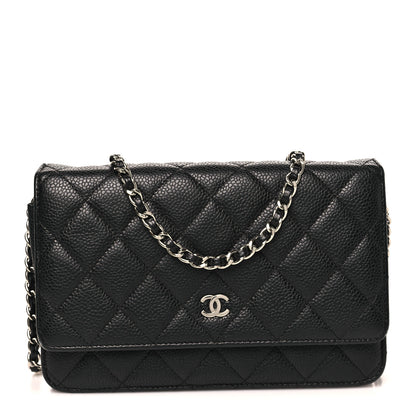 Chanel Caviar Quilted Wallet on Chain WOC Black 1 of 12