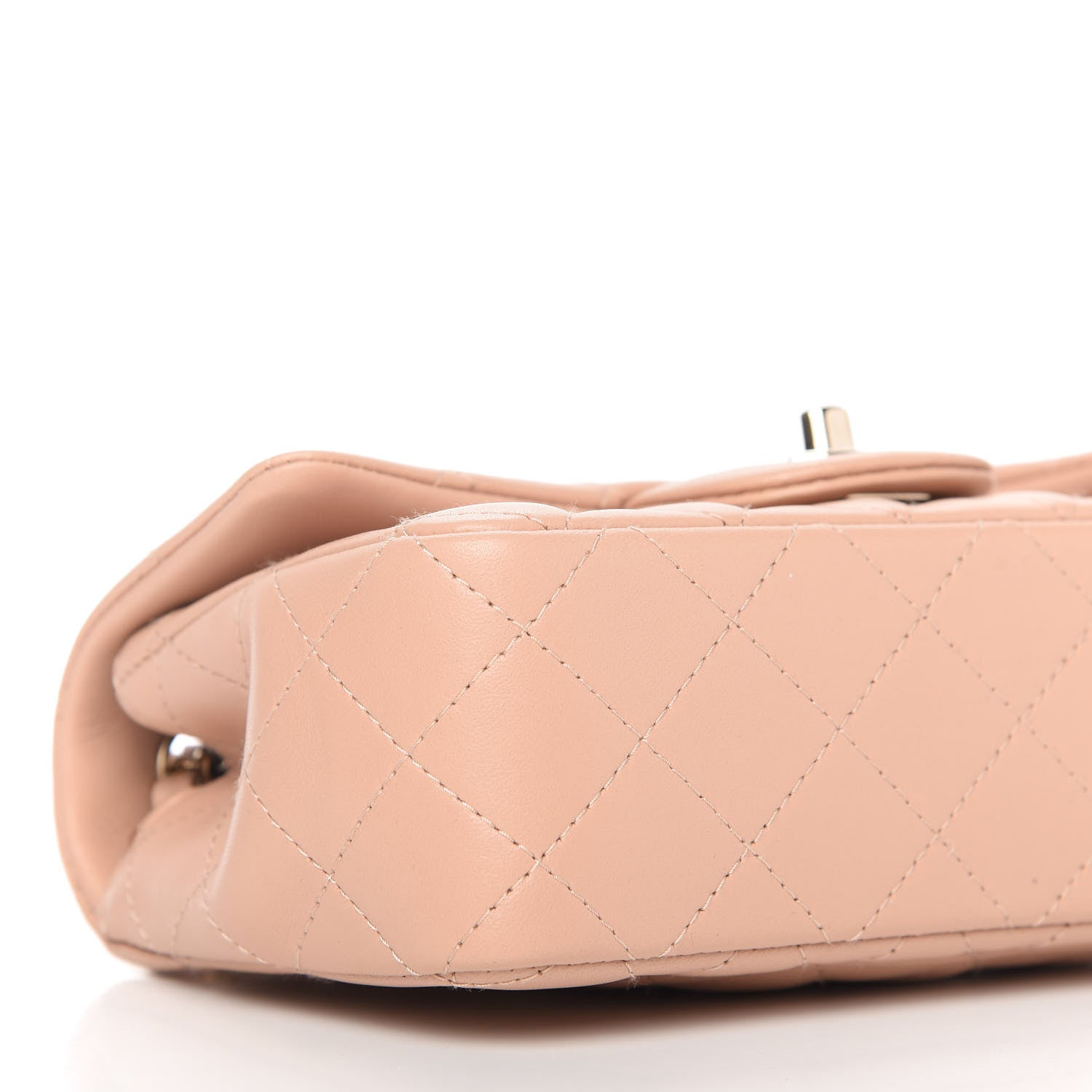 Chanel Lambskin Quilted Mini Rectangular Flap Beige 6 of 10