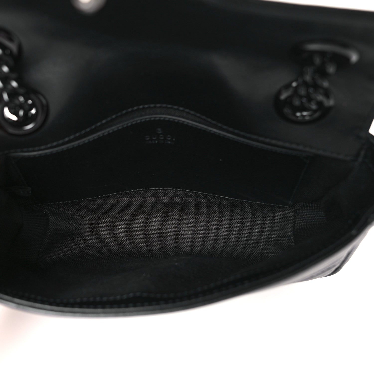 Gucci Calfskin Matelasse Monochrome Mini GG Marmont Shoulder Bag Black 5 of 10