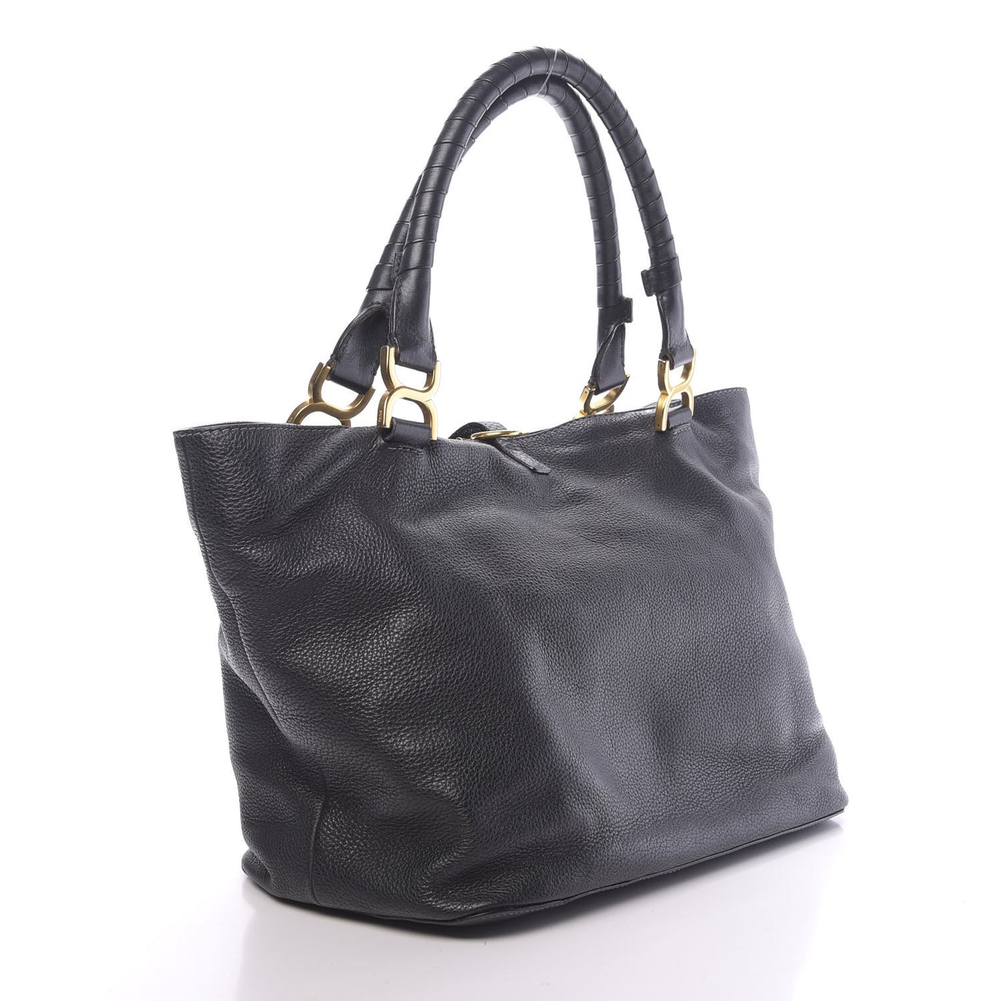 Calfskin Large New Marcie Tote Black