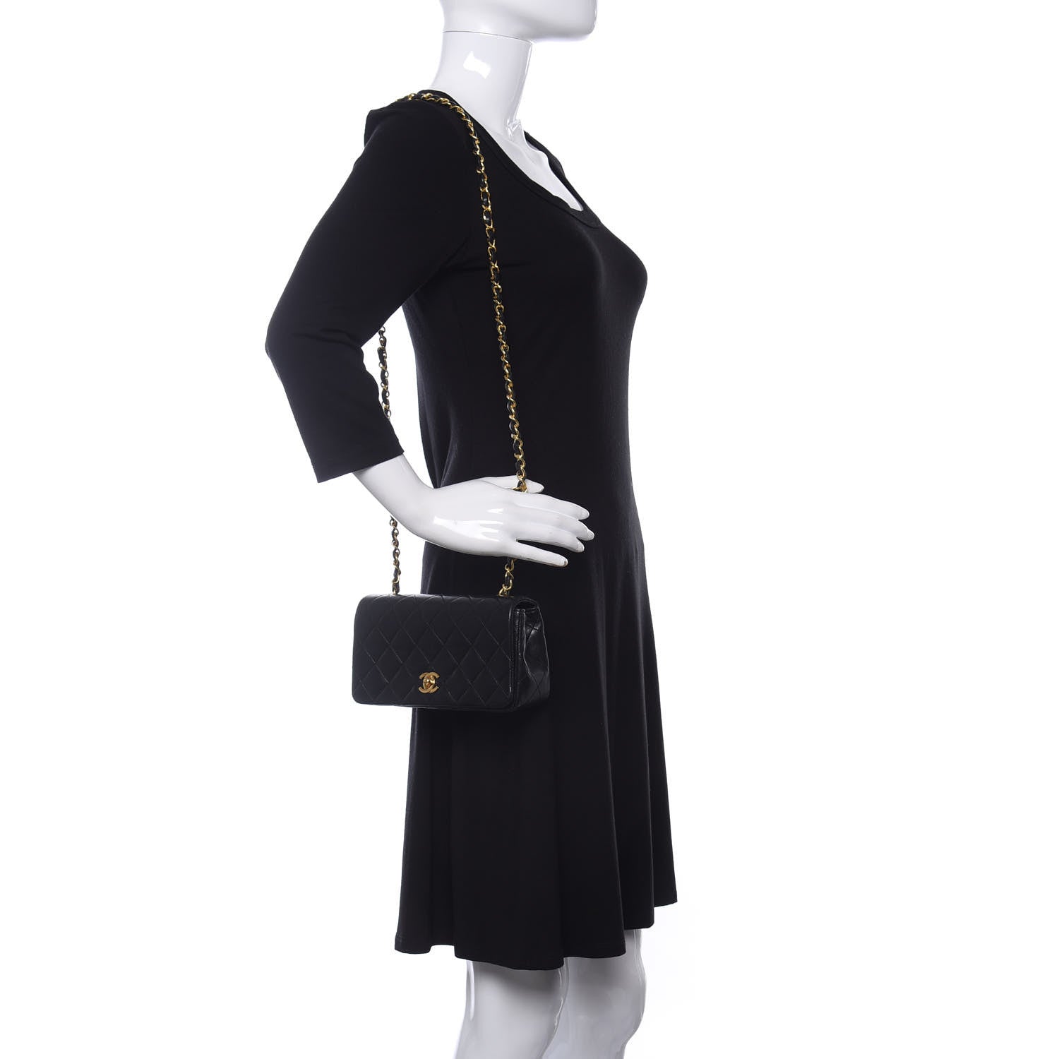 Chanel Lambskin Quilted Mini Flap Black 2 of 15