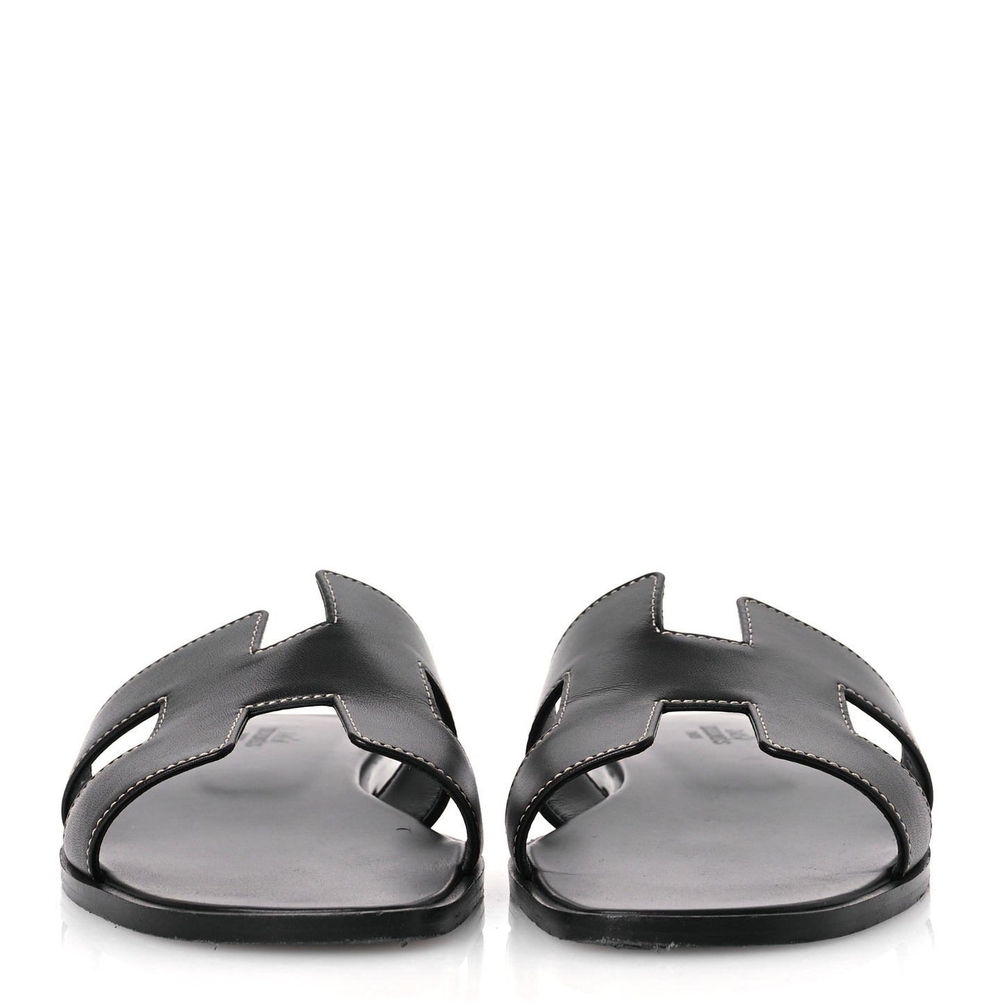 Box Calfskin Oran Sandals 39 Black