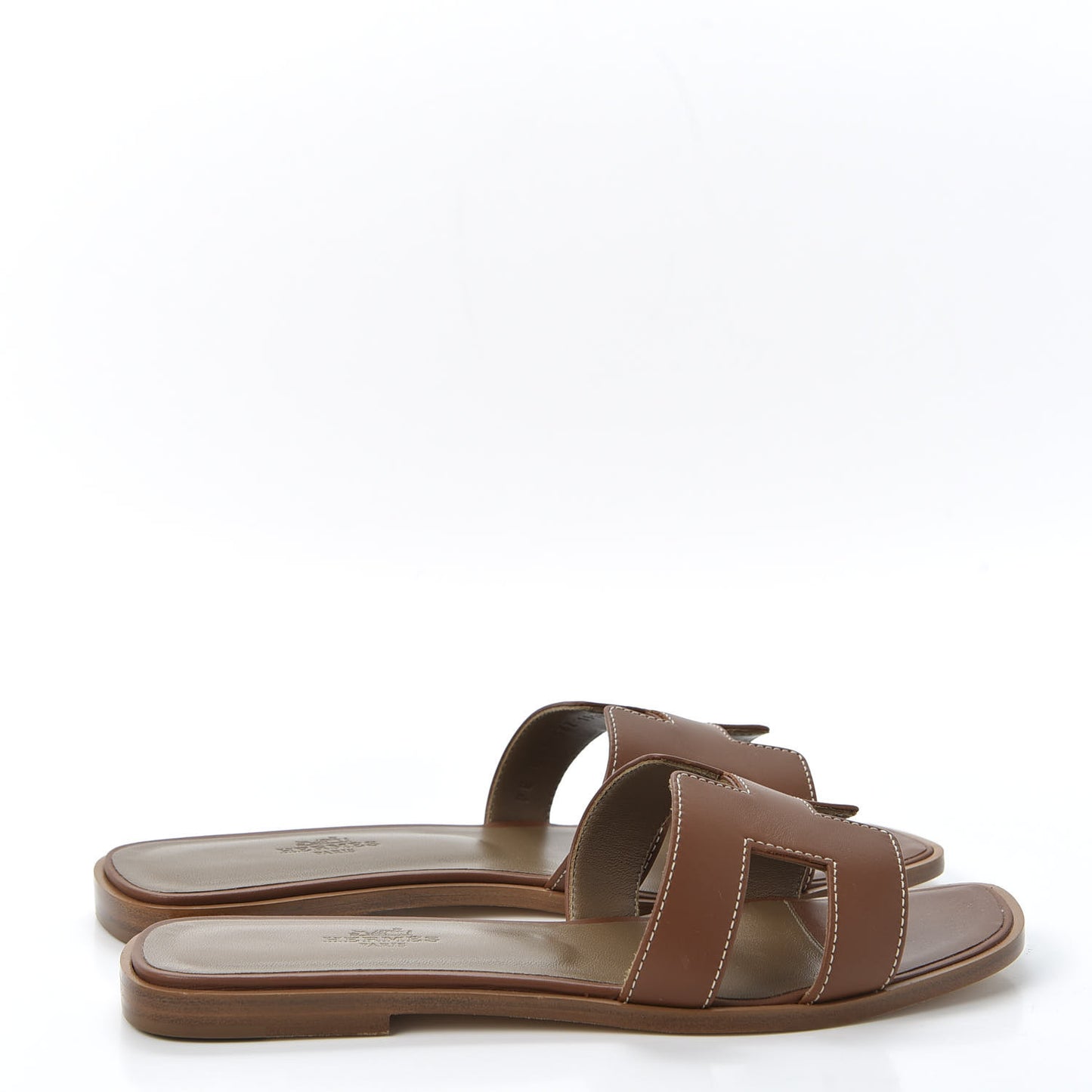 Box Calfskin Oran Sandals 37 Gold
