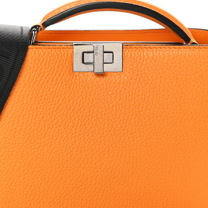Fendi Cuoio Romano Vitello Cover Bi-Color Peekaboo I See U X Cross Satchel Orange 8 of 10