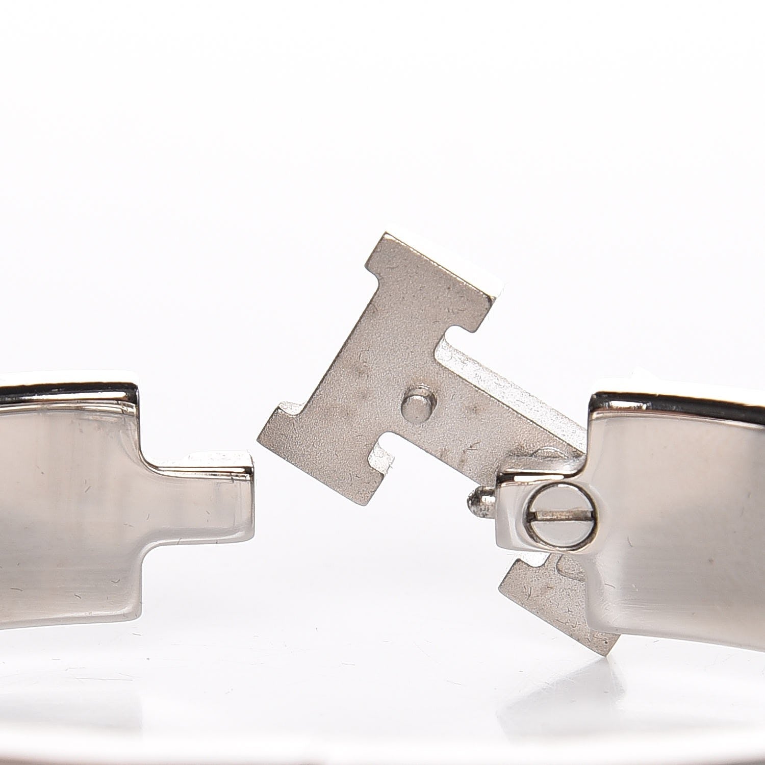 Hermes Enamel Narrow Clic Clac H Bracelet PM Lagon White 4 of 5