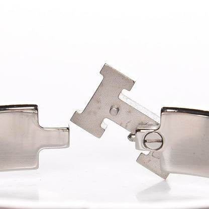 Hermes Enamel Narrow Clic Clac H Bracelet PM Lagon White 4 of 5