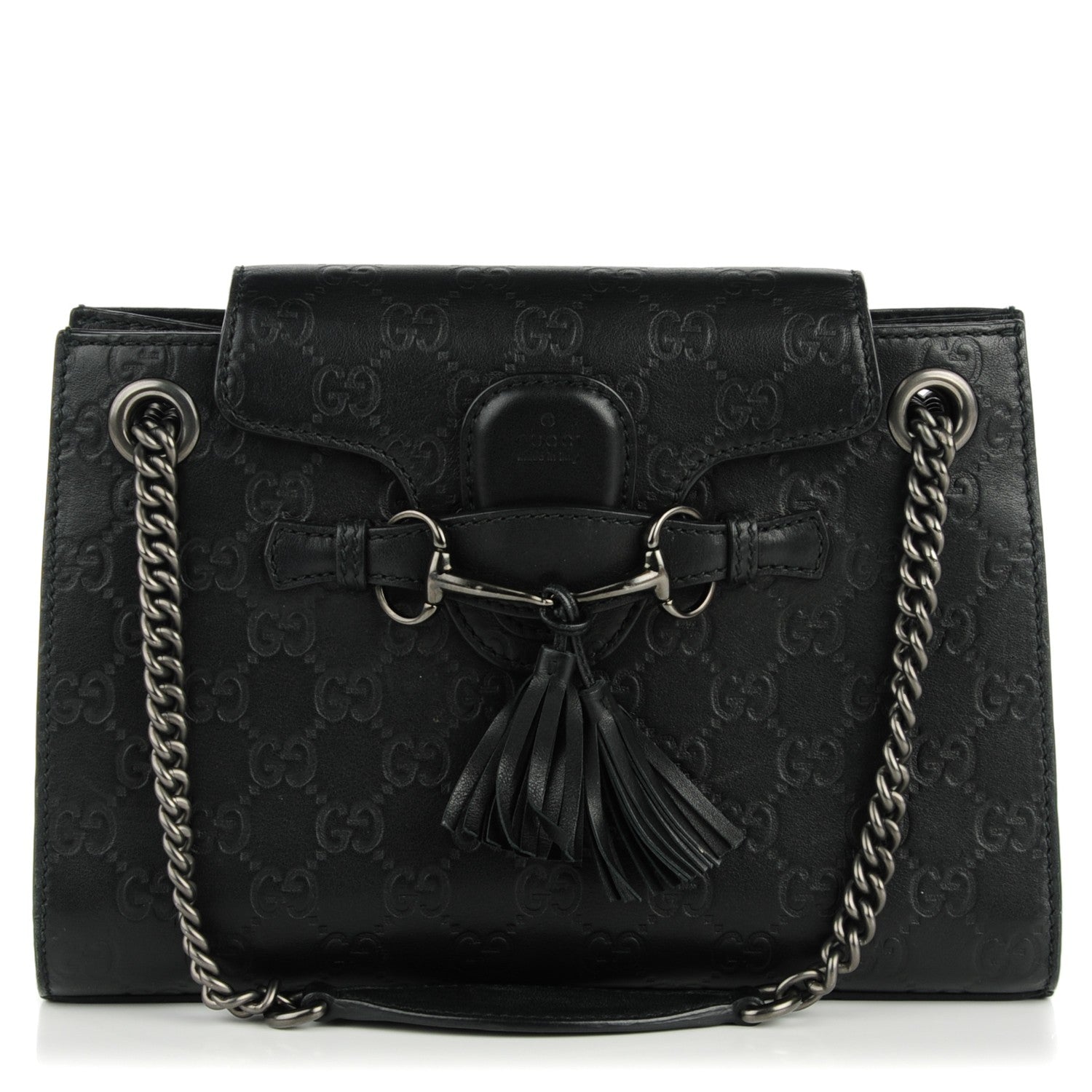 Gucci Guccissima Small Emily Shoulder Bag Black 1 of 7