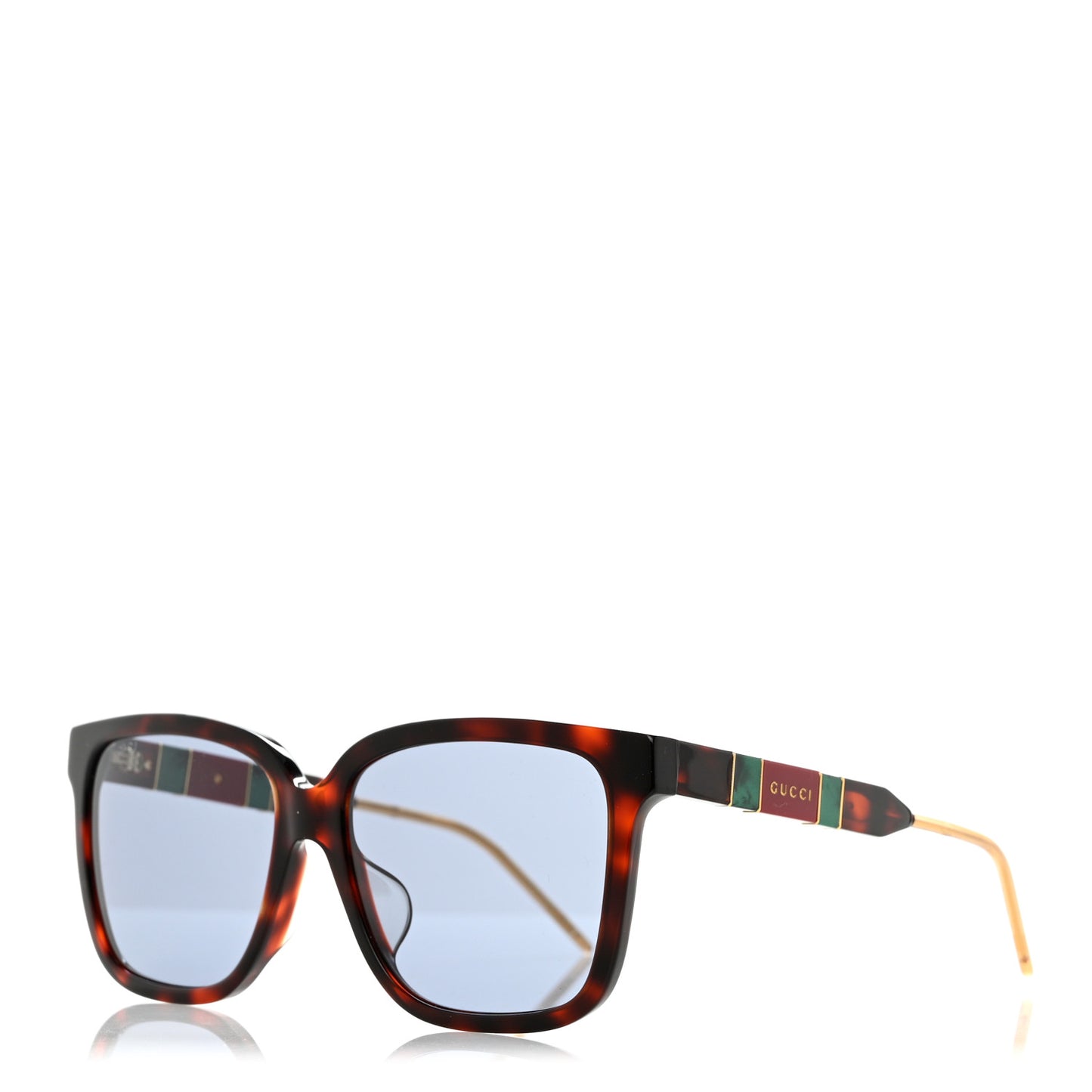Acetate Square Sunglasses GG0599SA Black Tortoiseshell Pearlescent