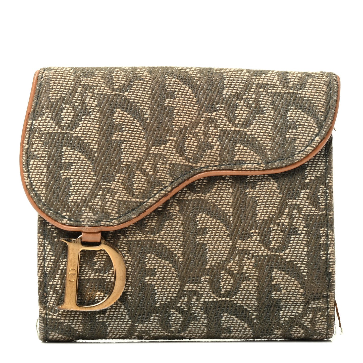 Monogram Compact Saddle Wallet Green
