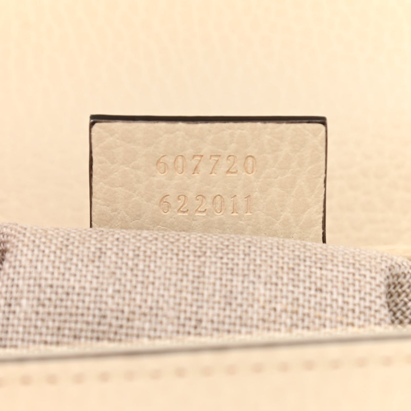 Dollar Calfskin Interlocking G Crossbody Bag Mystic White