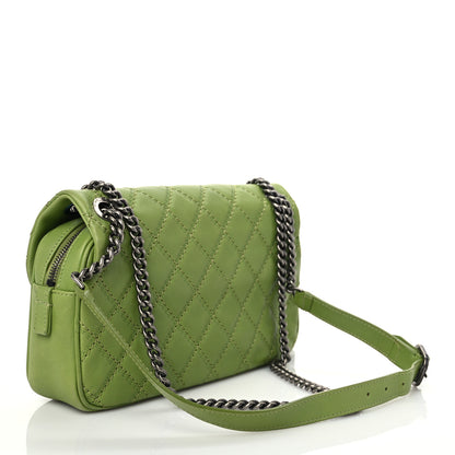 Chanel Calfskin Quilted Medium Coco Sporran Flap Green 3 of 10