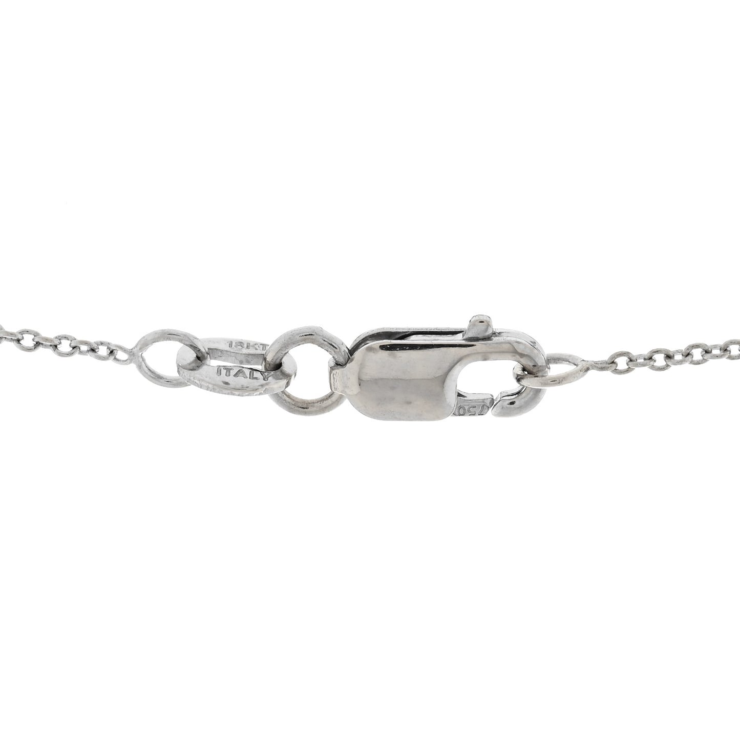18K White Gold Diamond Medium Tiny Treasures Circle Pendant Necklace
