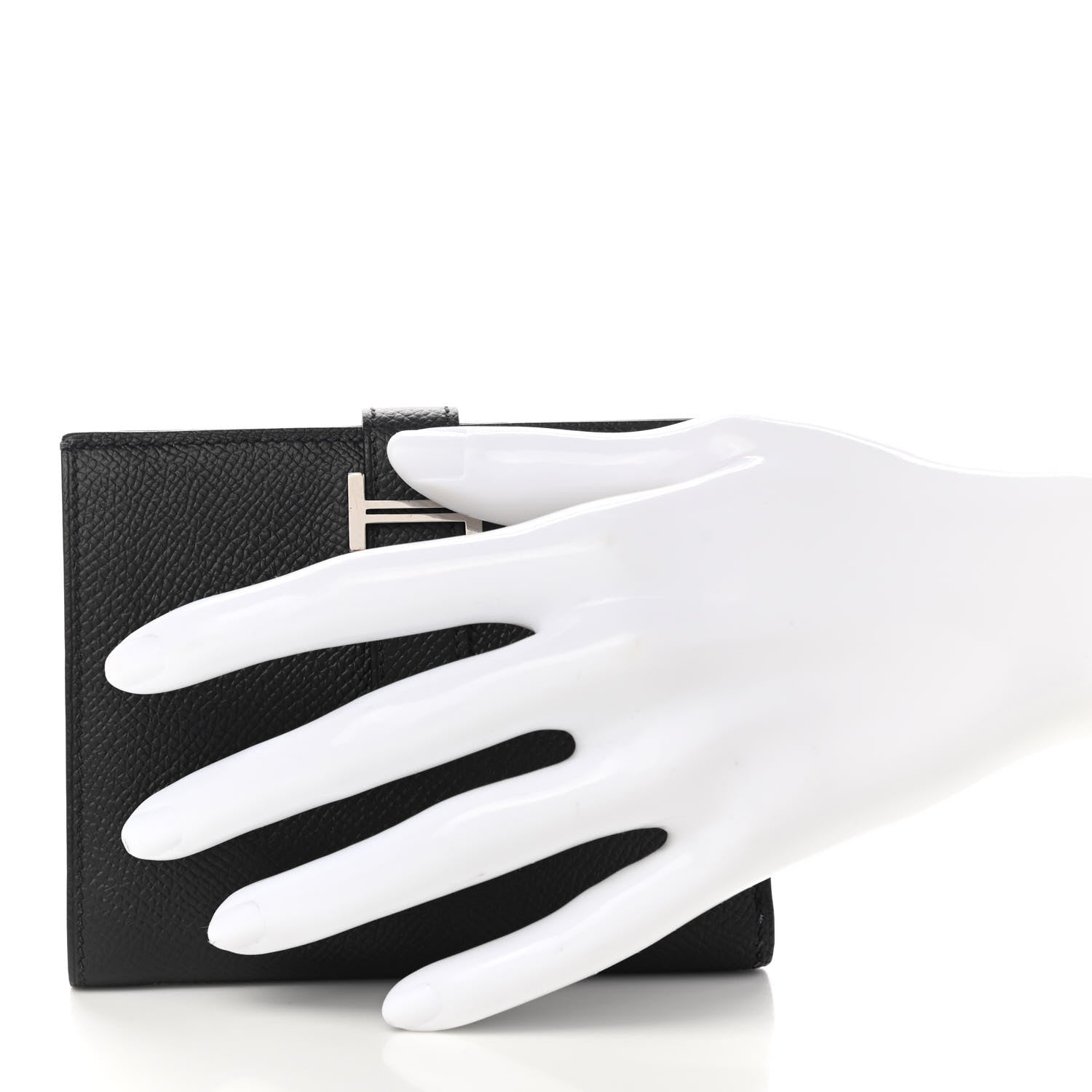 Hermes Epsom Bearn Compact Wallet Black 2 of 8