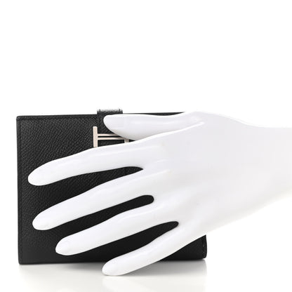 Hermes Epsom Bearn Compact Wallet Black 2 of 8