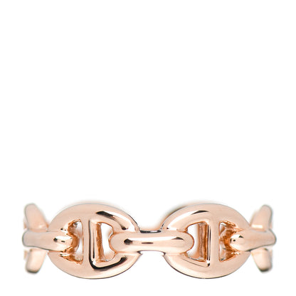 Hermes 18K Rose Gold PM Chaine D'Ancre Enchainee Ring 52 6 3 of 5