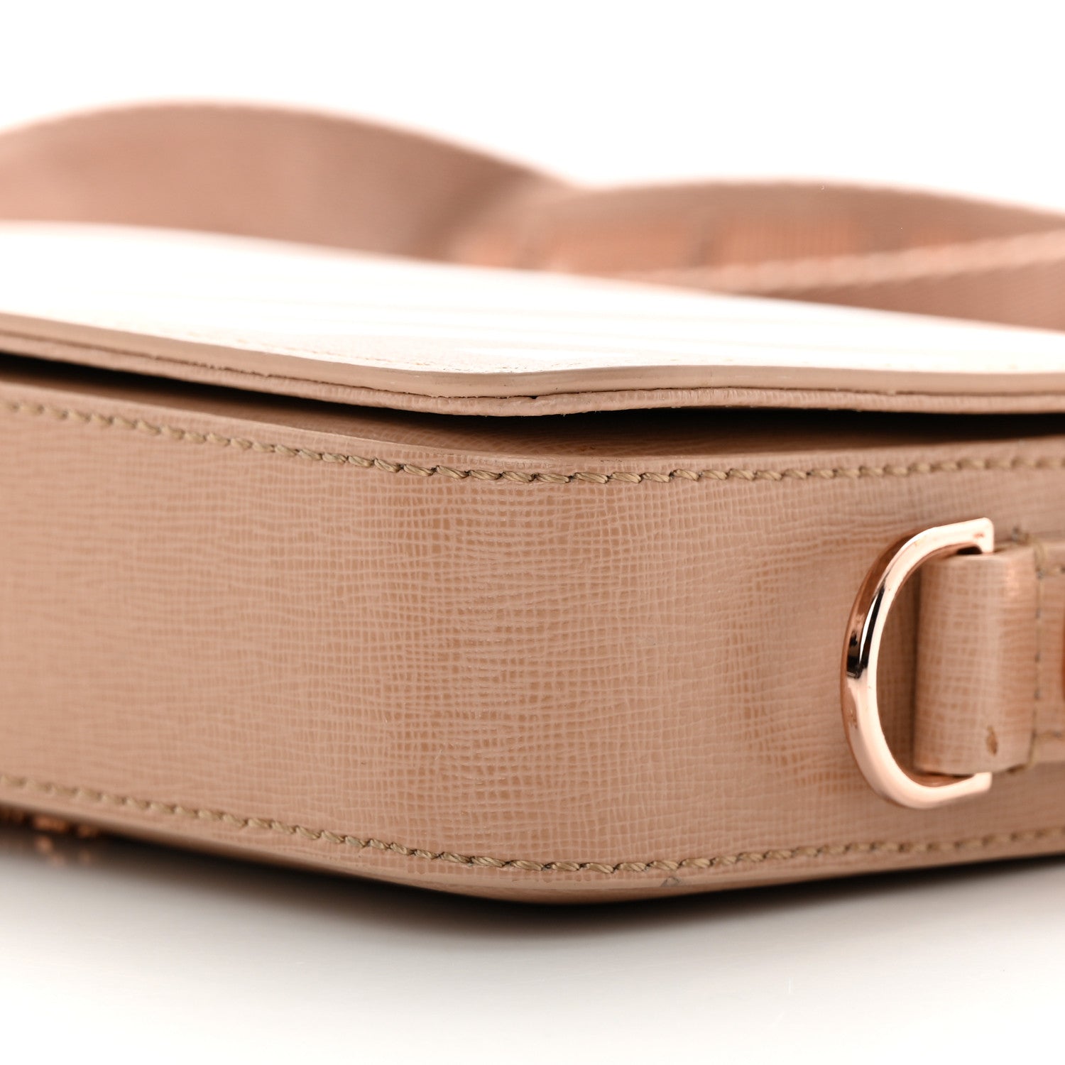 Off-White Saffiano Striped Mini Diag Bag Nude White 10 of 21