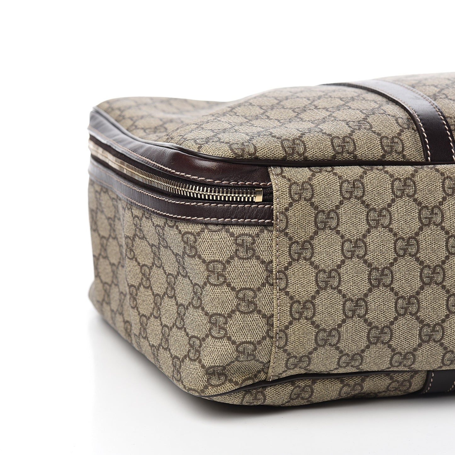 GG Plus Monogram Medium Double Handle Briefcase Dark Brown