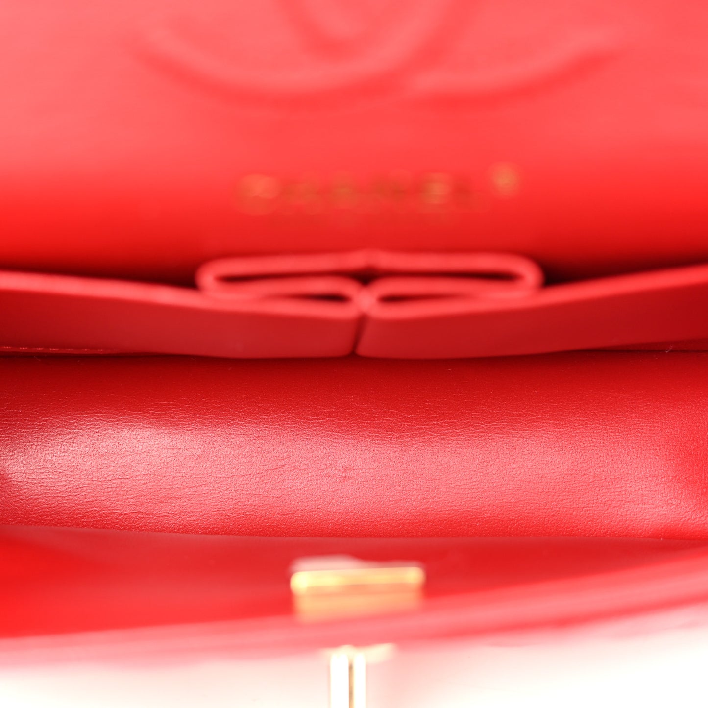 Caviar Quilted Small Double Flap Red