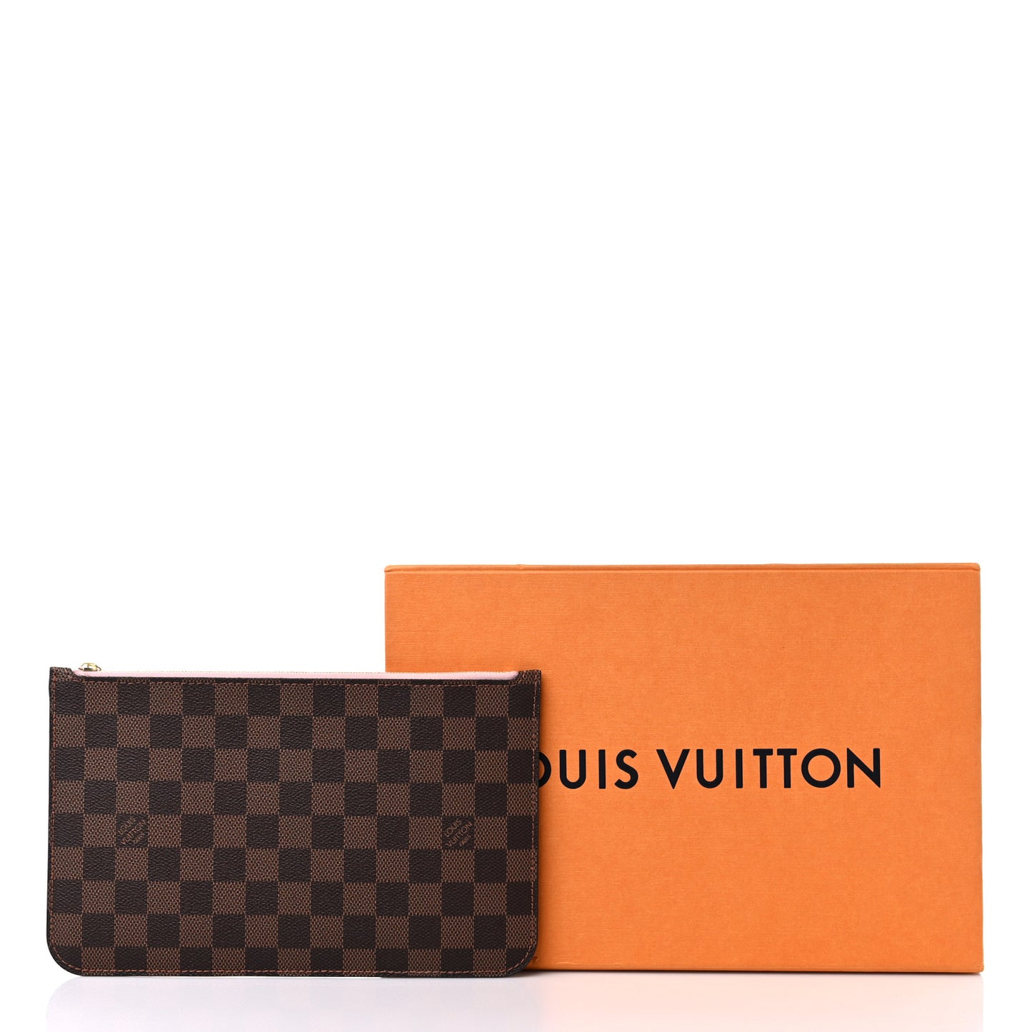 Damier Ebene Neverfull MM GM Pochette Rose Ballerine