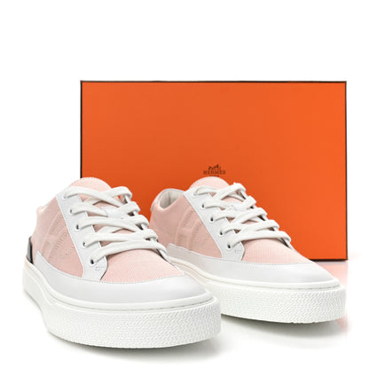 Hermes Canvas Calfskin Deep Sneakers 40 Framboise White 11 of 11