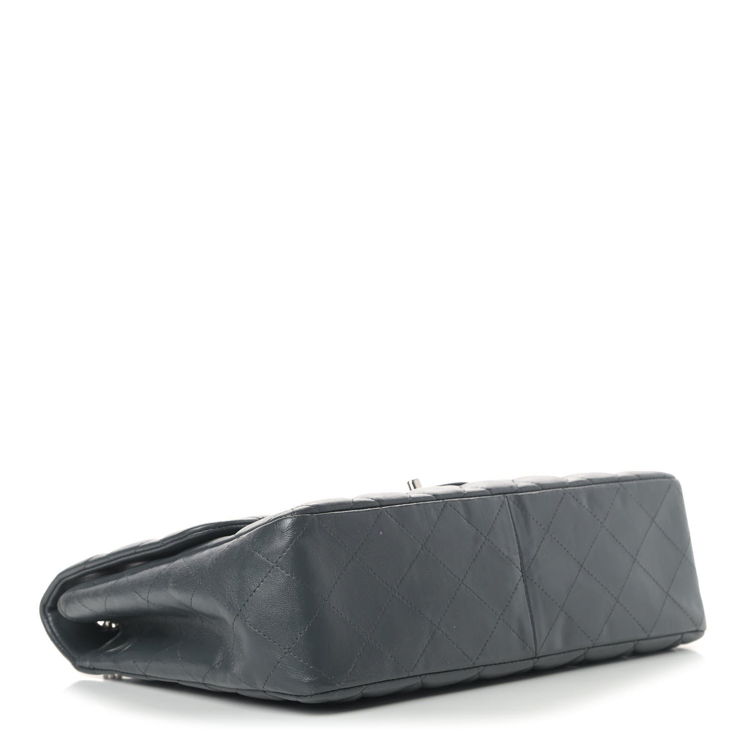 Chanel Lambskin Quilted Jumbo Single Flap Bijoux Chain Dark Grey 3 of 5