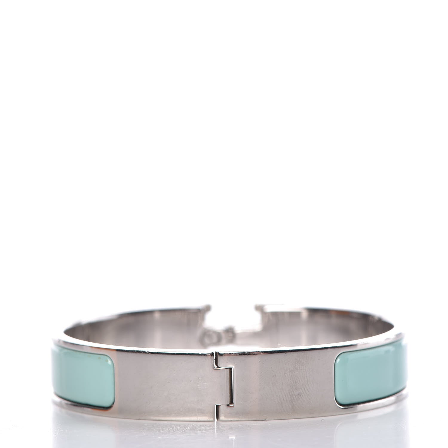 Hermes Enamel Narrow Clic Clac H Bracelet PM Lagon White 3 of 4