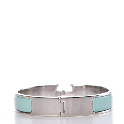 Hermes Enamel Narrow Clic Clac H Bracelet PM Lagon White 3 of 4