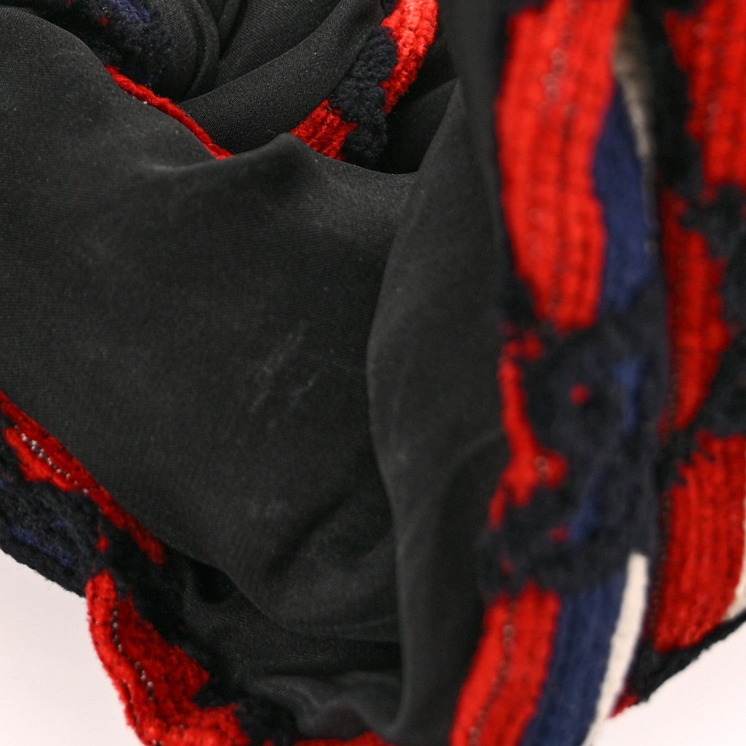 Gucci Cotton Embroidered GG Blend Headband M Blue Red 5 of 5