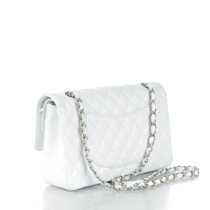 Chanel Caviar Quilted Medium Double Flap White 3 of 8