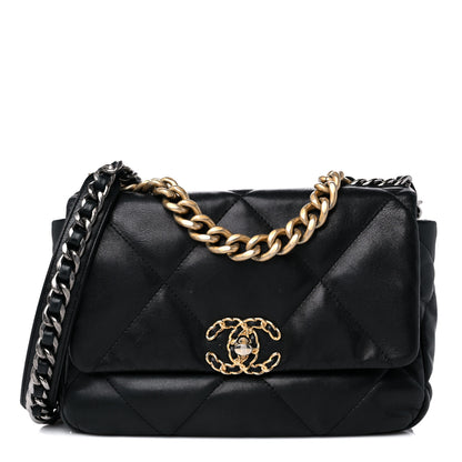 Chanel Lambskin Quilted Medium Chanel 19 Flap Black 1 of 13
