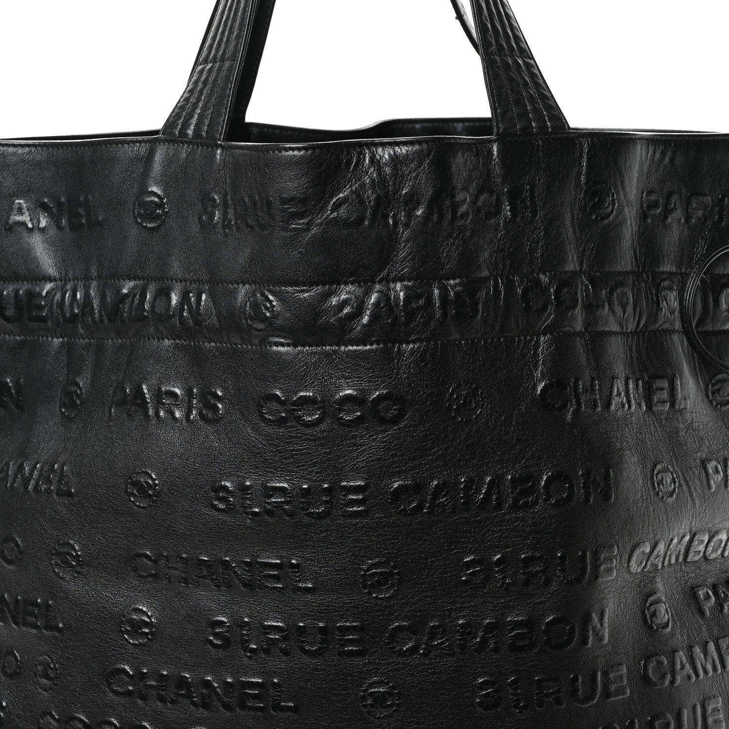 Chanel Calfskin Embossed Unlimited Tote Black 7 of 9