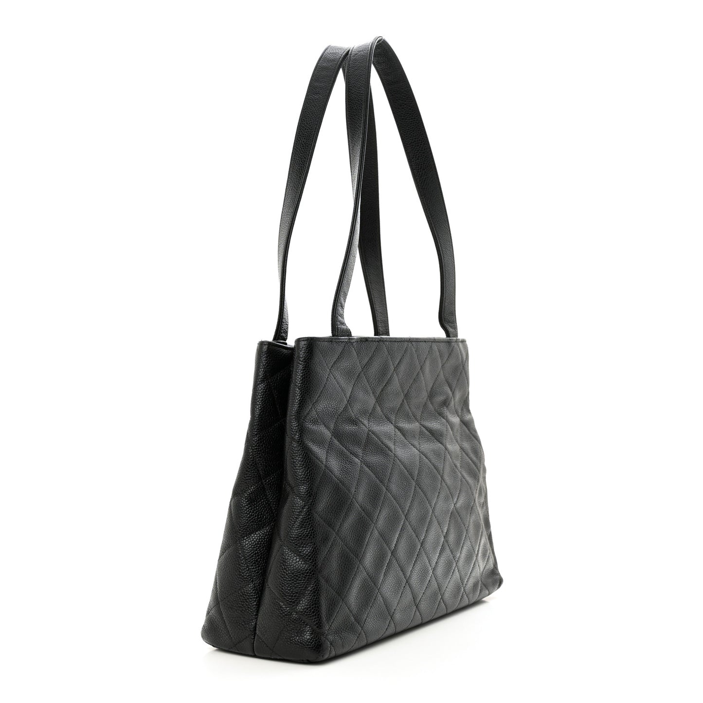 Caviar Quilted CC Shoulder Bag Black